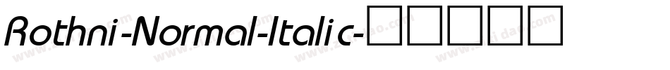 Rothni-Normal-Italic字体转换
