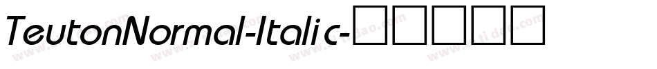 TeutonNormal-Italic字体转换