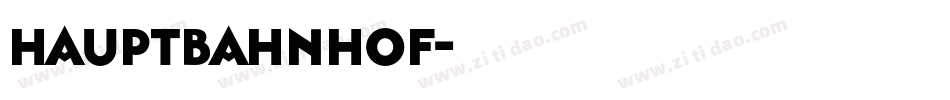 hauptbahnhof字体转换
