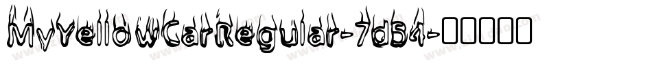 MyYellowCarRegular-7d54字体转换