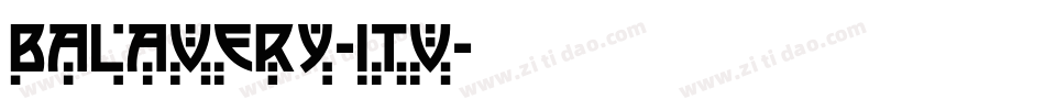 Balavery-ITV字体转换