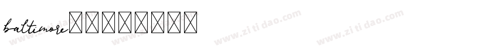 baltimore字体字体转换