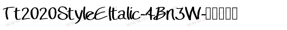 Tt2020StyleEItalic-4Bn3W字体转换