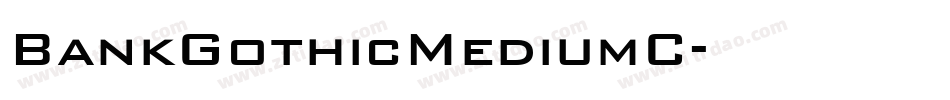 BankGothicMediumC字体转换