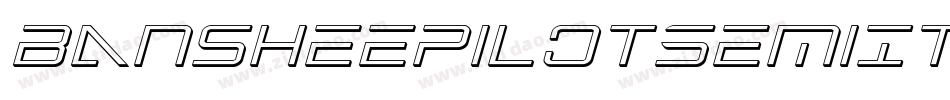 BansheePilotSemiItalic-RayE字体转换