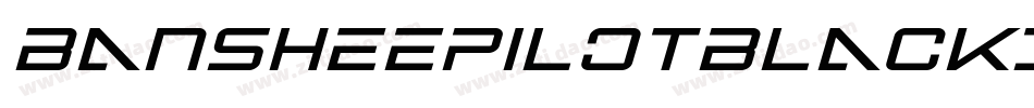 BansheePilotBlackItalic-ZAZZ字体转换