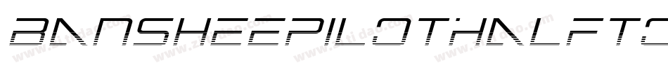 BansheePilotHalftoneItalic-5Ajv字体转换