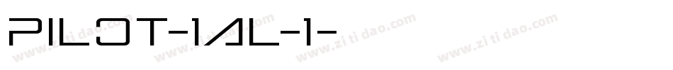 Pilot-1AL-1字体转换