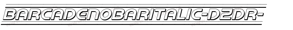 BarcadeNoBarItalic-dzdR字体转换