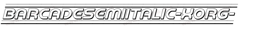 BarcadeSemiItalic-XORg字体转换