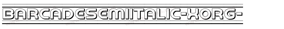 BarcadeSemiItalic-XORg字体转换
