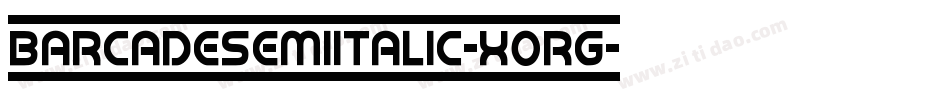 BarcadeSemiItalic-XORg字体转换