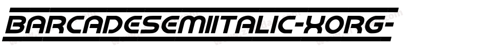 BarcadeSemiItalic-XORg字体转换