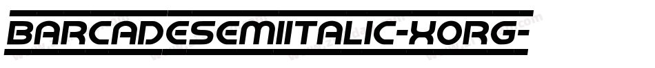BarcadeSemiItalic-XORg字体转换