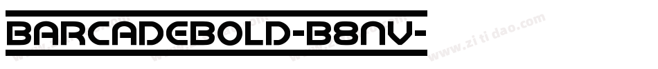 BarcadeBold-B8nV字体转换