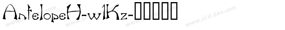 AntelopeH-w1Kz字体转换