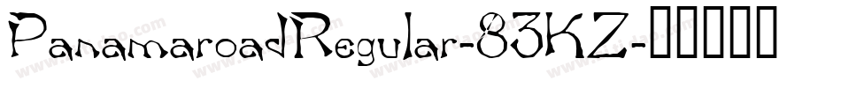 PanamaroadRegular-83KZ字体转换