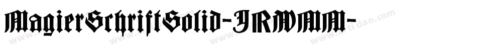 MagierSchriftSolid-JRWMM字体转换