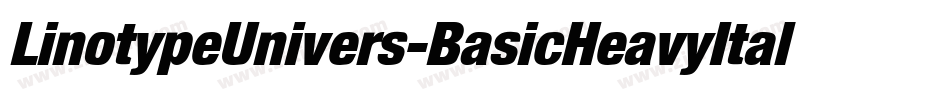 LinotypeUnivers-BasicHeavyItalic字体转换