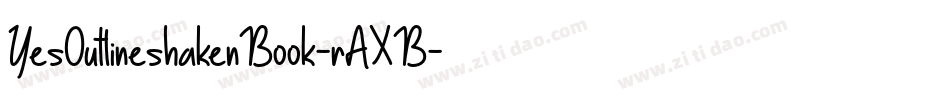 YesOutlineshakenBook-rAXB字体转换