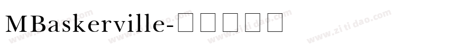 MBaskerville字体转换