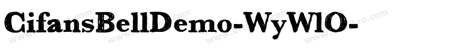 CifansBellDemo-WyWlO字体转换