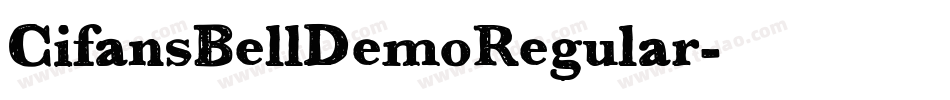 CifansBellDemoRegular字体转换