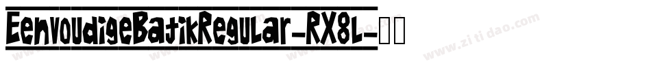 EenvoudigeBatikRegular-RX8l字体转换
