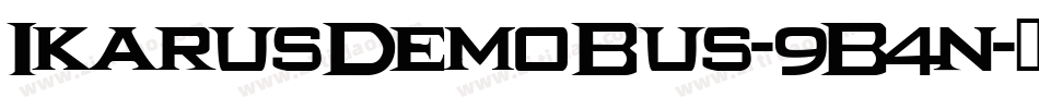 IkarusDemoBus-9B4n字体转换