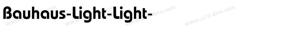Bauhaus-Light-Light字体转换