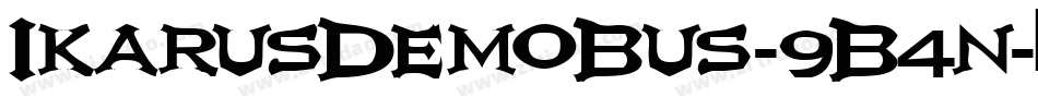 IkarusDemoBus-9B4n字体转换