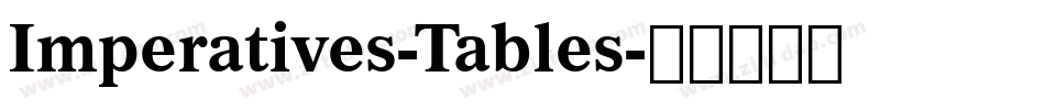 Imperatives-Tables字体转换
