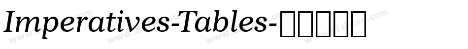 Imperatives-Tables字体转换