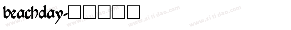 beachday字体转换