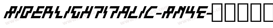 RiderLightItalic-Rn4E字体转换