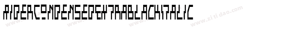 RiderCondensedExtrablackItalic-K1me字体转换