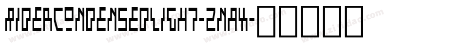 RiderCondensedLight-2naX字体转换