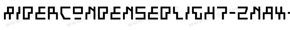 RiderCondensedLight-2naX字体转换