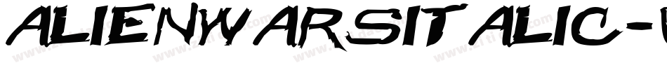 AlienWarsItalic-vr19字体转换