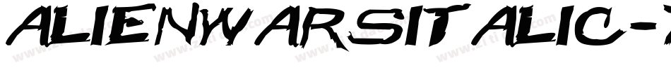 AlienWarsItalic-xWDO字体转换