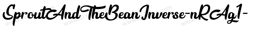 SproutAndTheBeanInverse-nRAg1字体转换