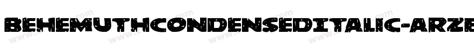 BehemuthCondensedItalic-aRzE字体转换