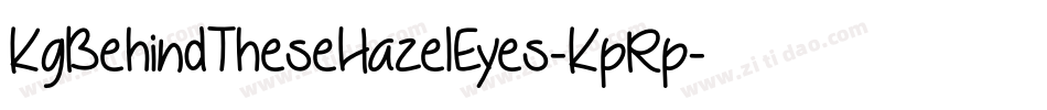 KgBehindTheseHazelEyes-KpRp字体转换