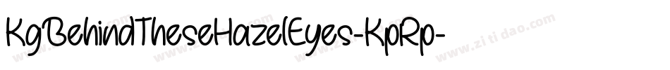 KgBehindTheseHazelEyes-KpRp字体转换