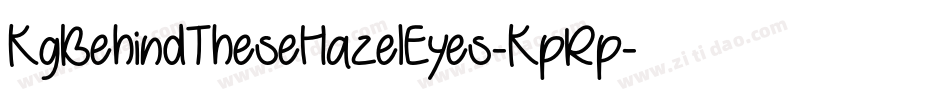 KgBehindTheseHazelEyes-KpRp字体转换