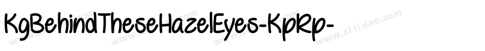 KgBehindTheseHazelEyes-KpRp字体转换