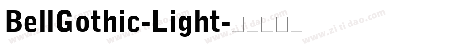 BellGothic-Light字体转换