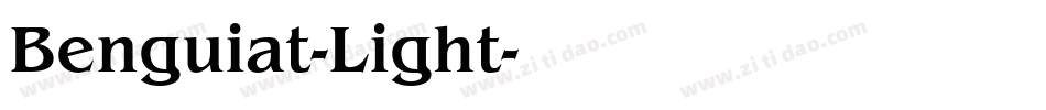 Benguiat-Light字体转换