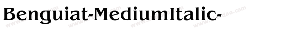 Benguiat-MediumItalic字体转换