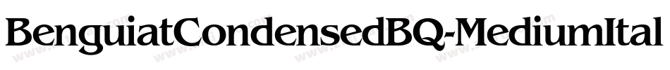 BenguiatCondensedBQ-MediumItalic字体转换